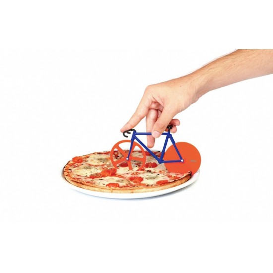 DOIY - Couteau à pizza vélo fixie bleu et rouge