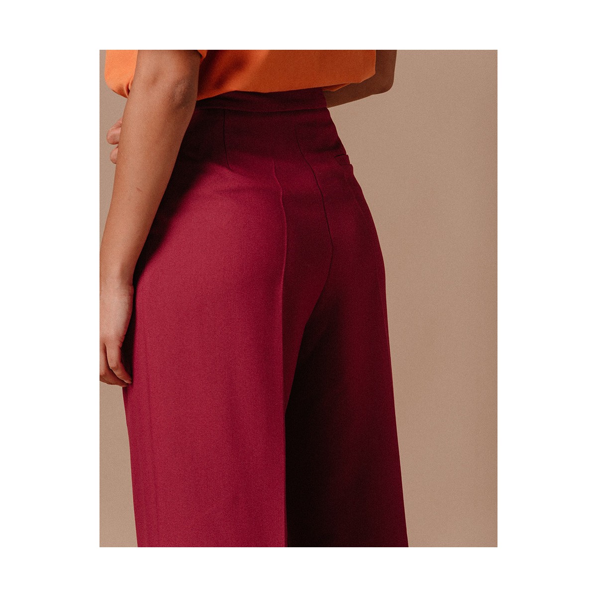 Grace et Mila - Pantalon large rose foncé