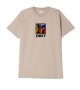 OBEY - T-shirt beige sable imprimé multicolor