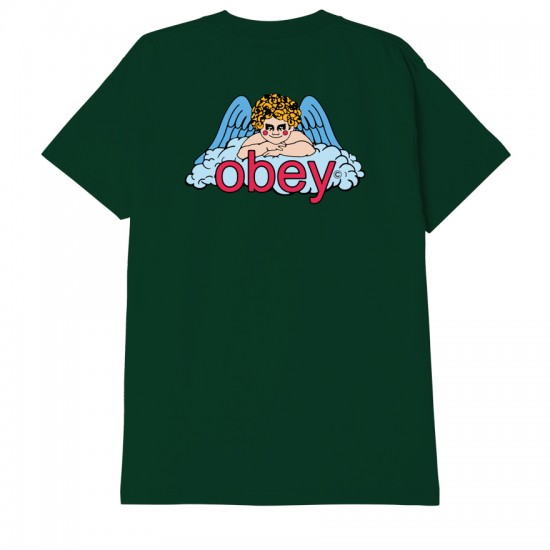 OBEY - T-shirt vert ange paradis