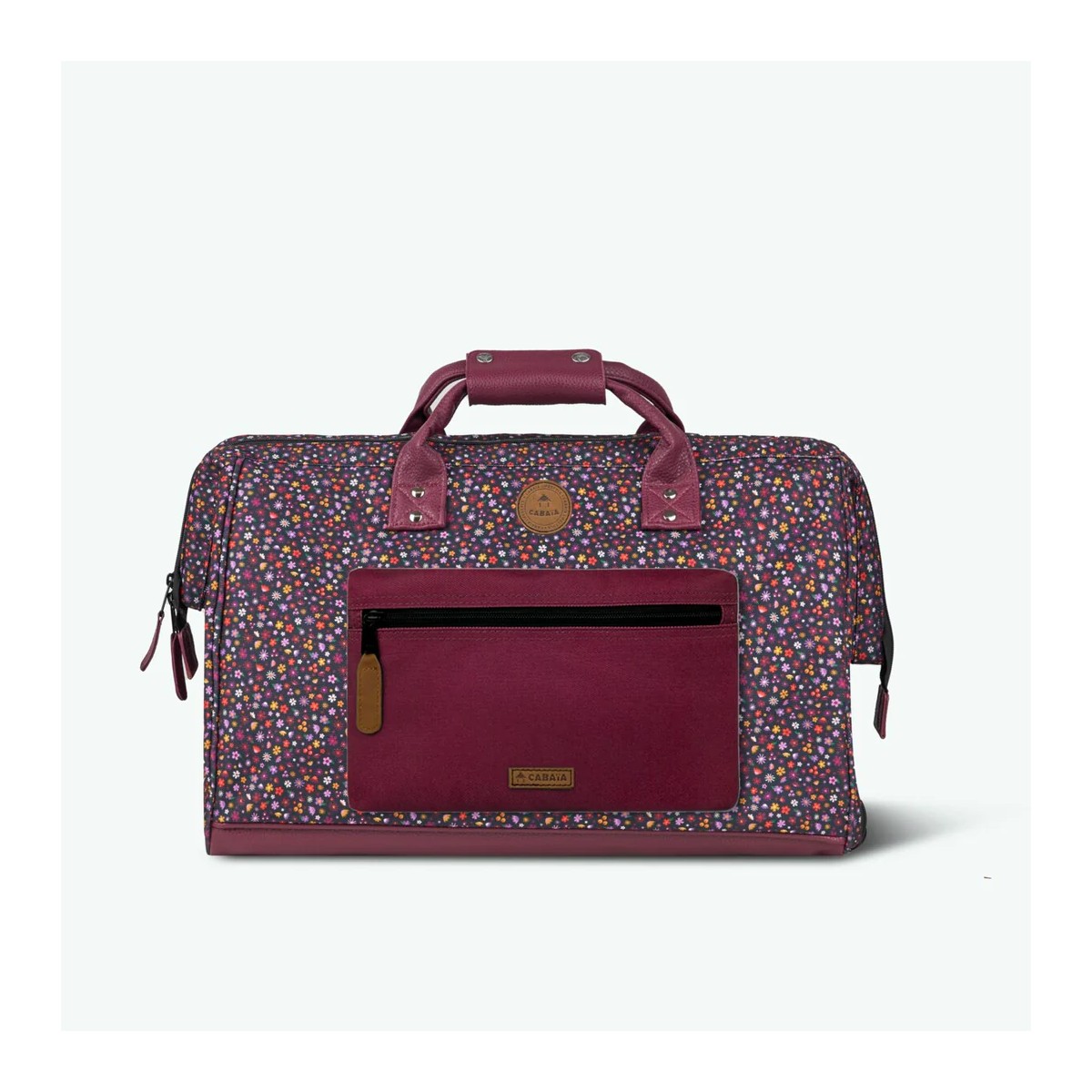 Cabaia - Sac de voyage noir à motif liberty