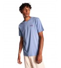 Olow - T-shirt bleu brodé