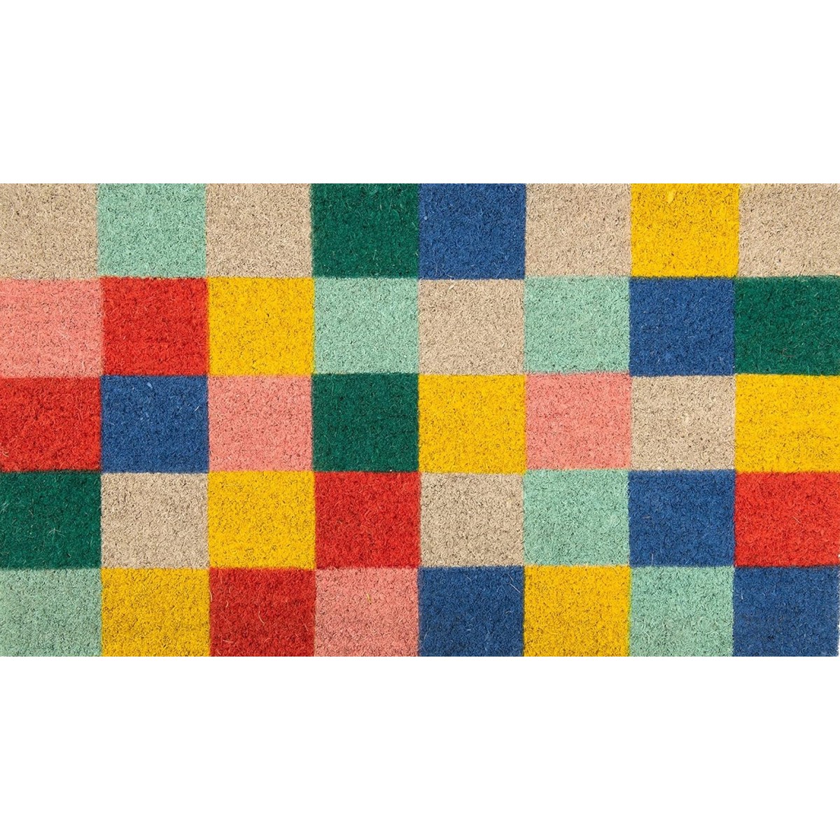 Fisura - Paillasson rectangulaire à carreaux multicolores