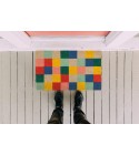 Fisura - Paillasson rectangulaire à carreaux multicolores