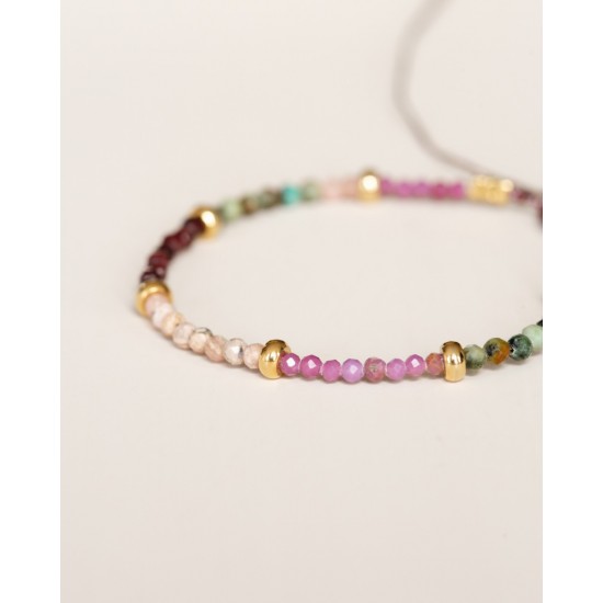 Muja Juma - Bracelet de perles en pierres Rubis