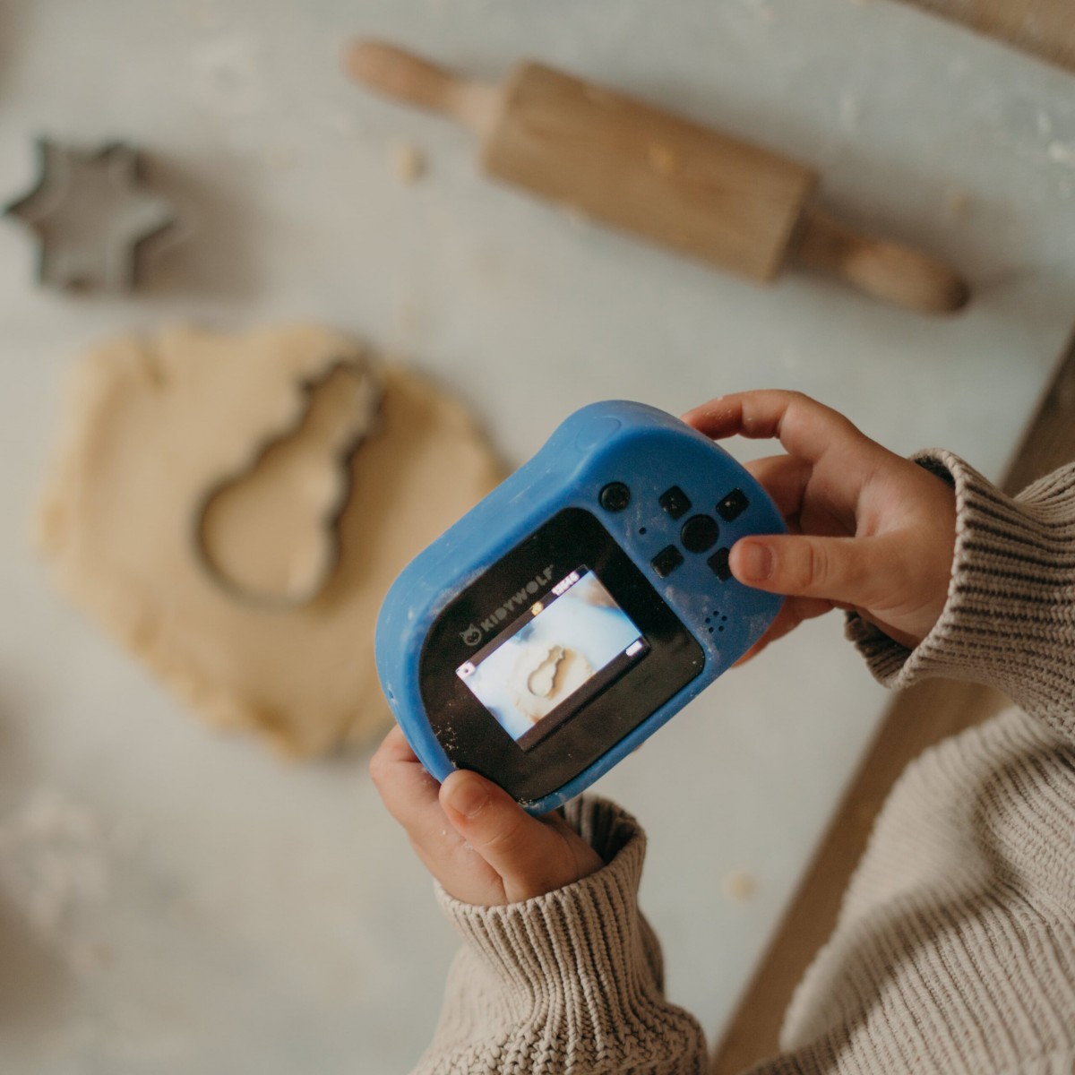 KIDYWOLF - Appareil photo bleu pour enfant