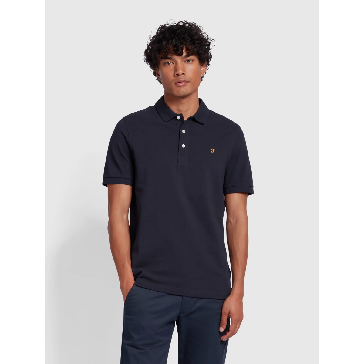 FARAH - Polo bleu marine