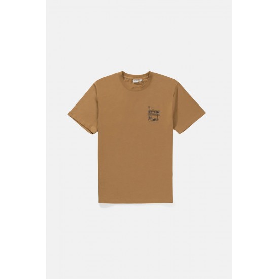 Rhythm - T-shirt camel imprimé