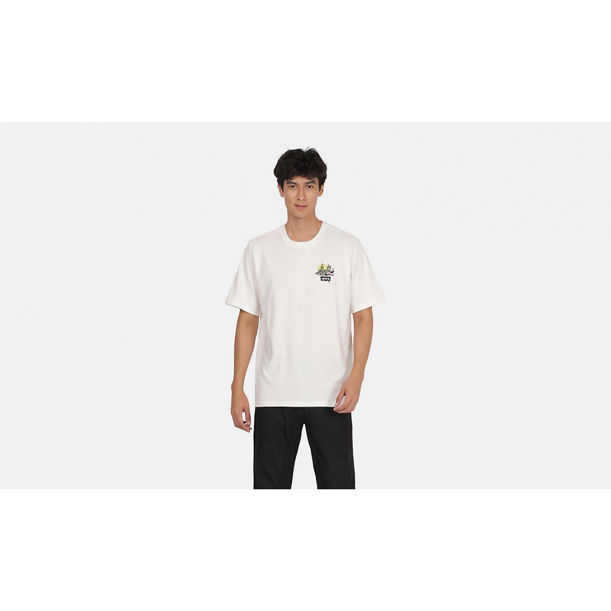Levi's - T-shirt blanc imprimé