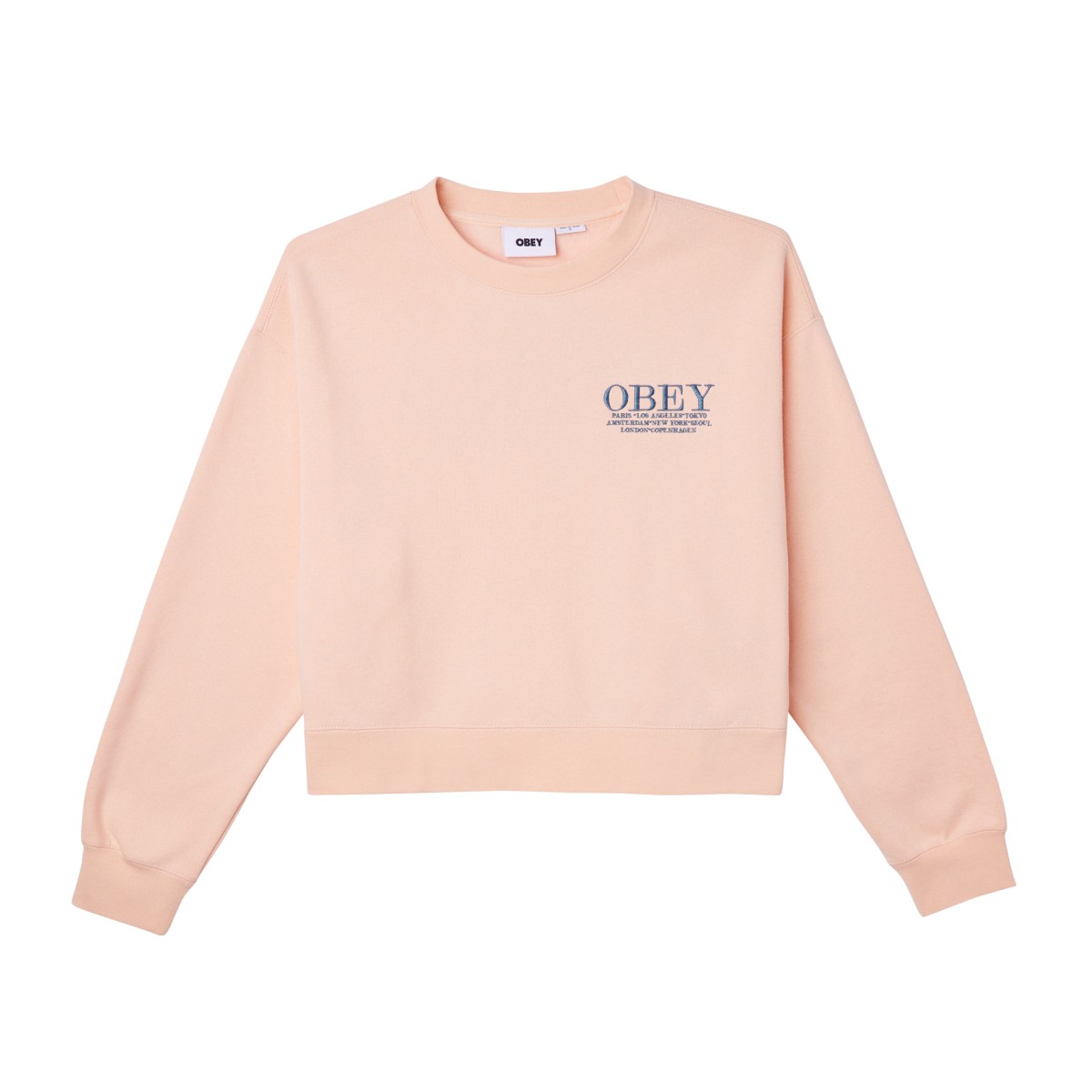 OBEY - Sweat bleu à capuche