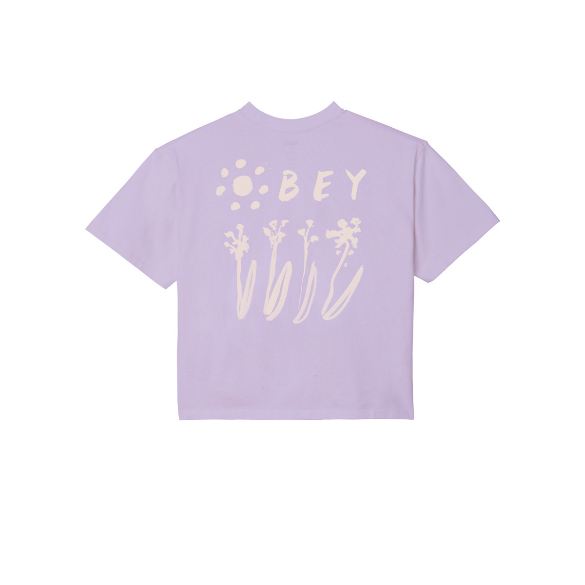 OBEY - T-shirt mauve imprimé