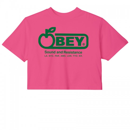 OBEY - T-shirt rose