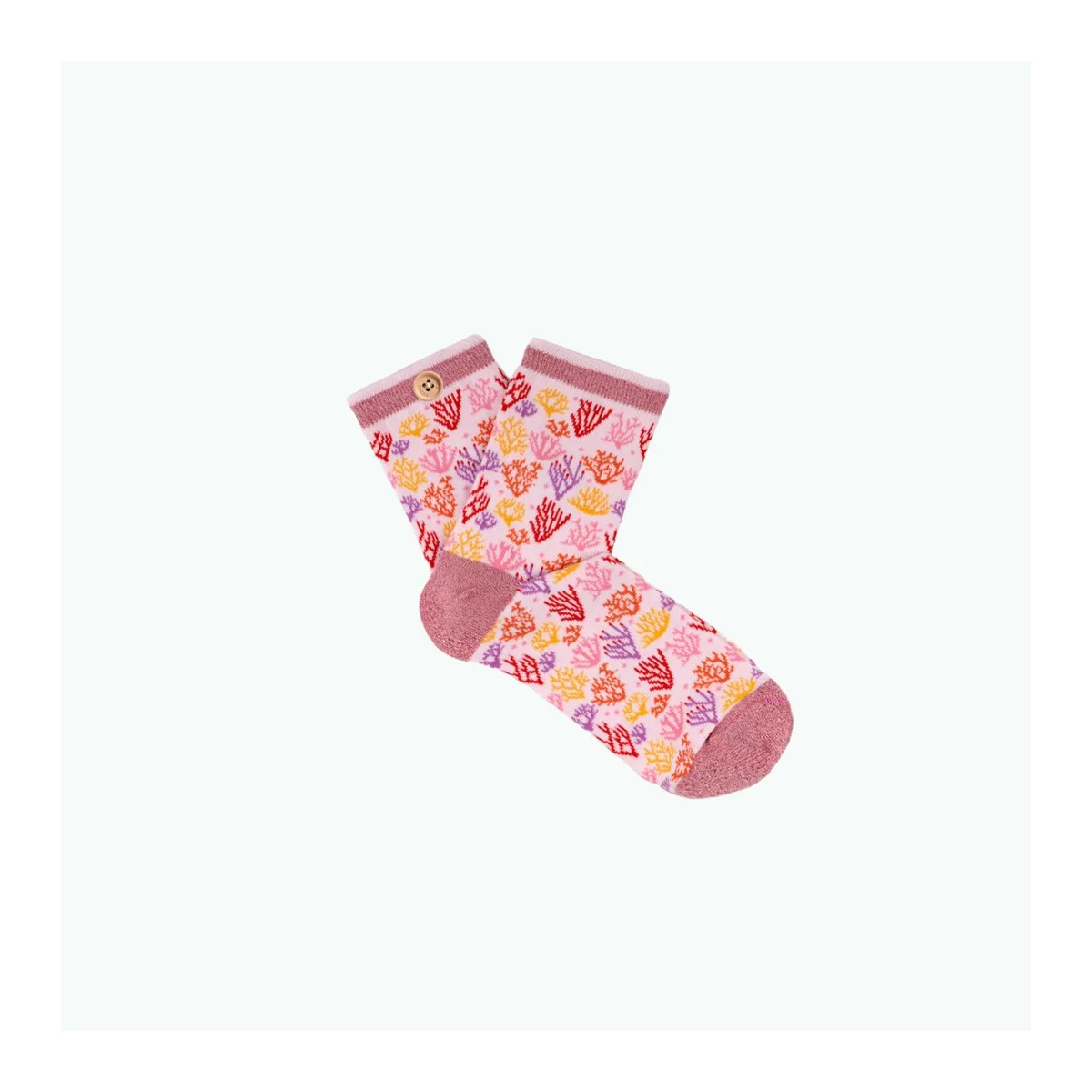 Cabaia - Chaussettes femme à motif abricot