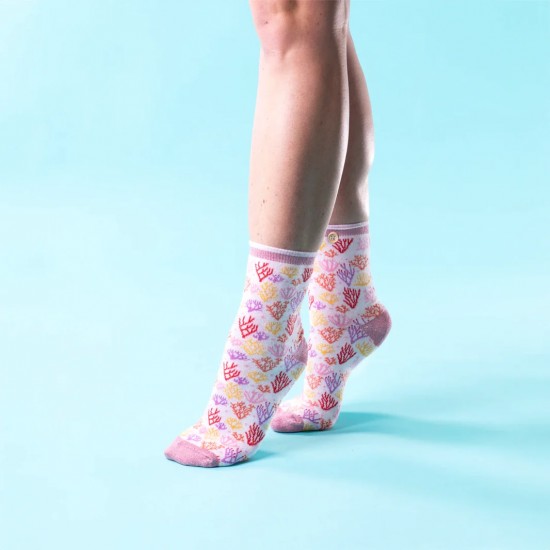 Cabaia - Chaussettes femme à motif abricot