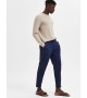 Selected homme - Pantalon en lin bleu marine