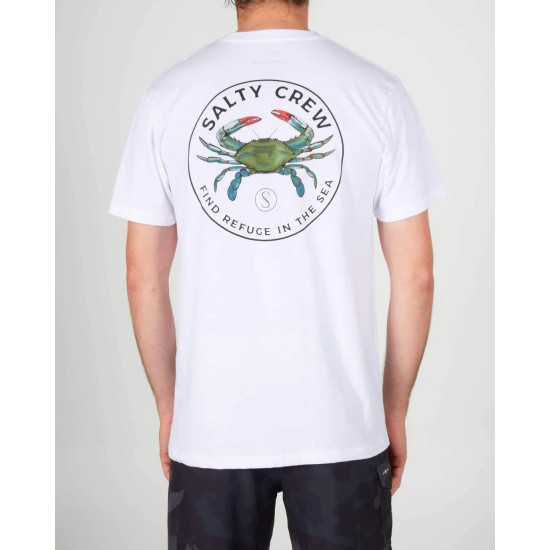 Salty Crew - T-shirt blanc crabe