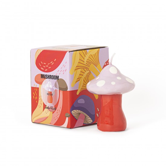 Helio Ferretti - Petite bougie champignon rouge