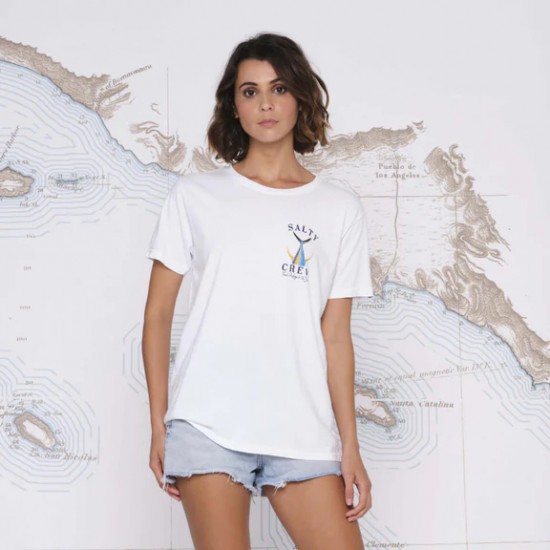 Salty Crew - T-shirt oversize blanc femme