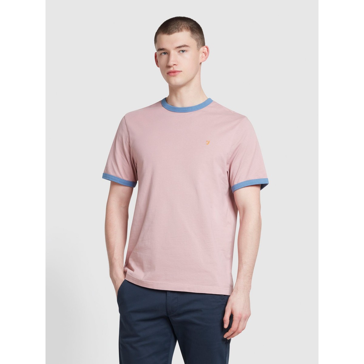 FARAH - T-shirt rose et bleu