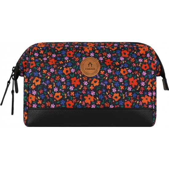 Cabaia - Trousse de voyage noire à fleurs