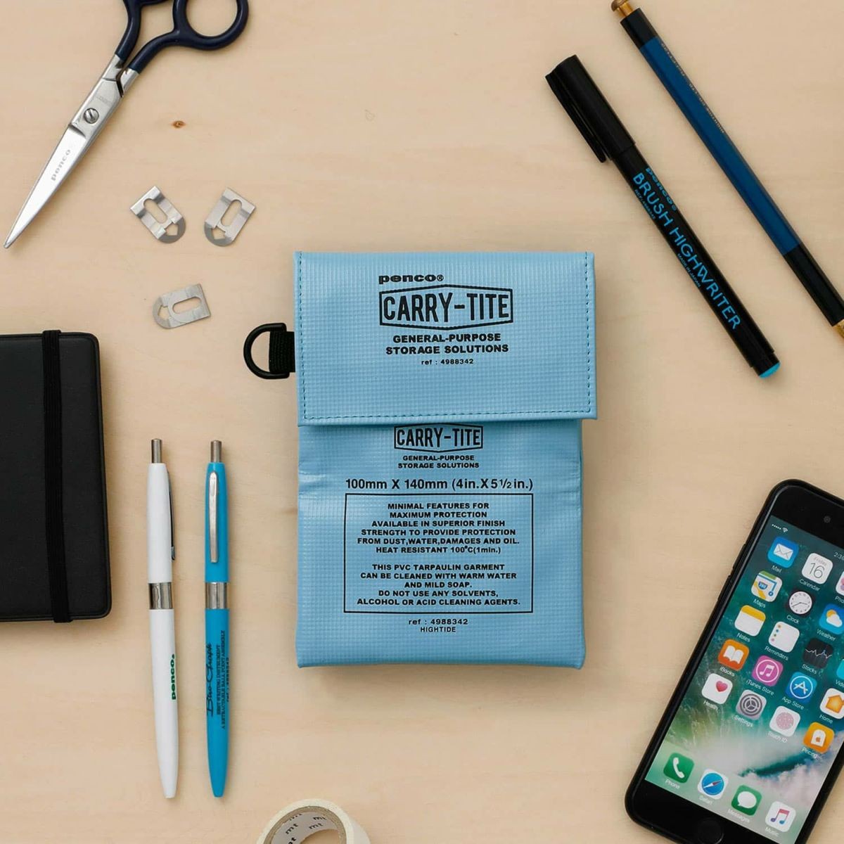 Penco - Portefeuille Carry-Tite bleu ciel