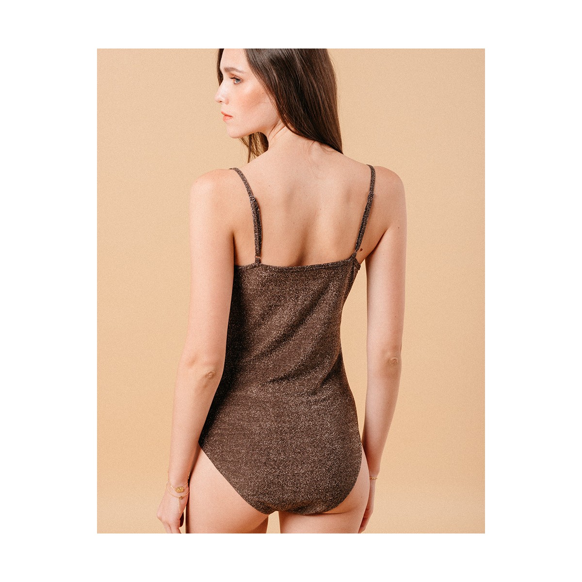 Grace et Mila - Body à bretelles chocolat
