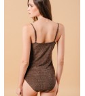 Grace et Mila - Body à bretelles chocolat