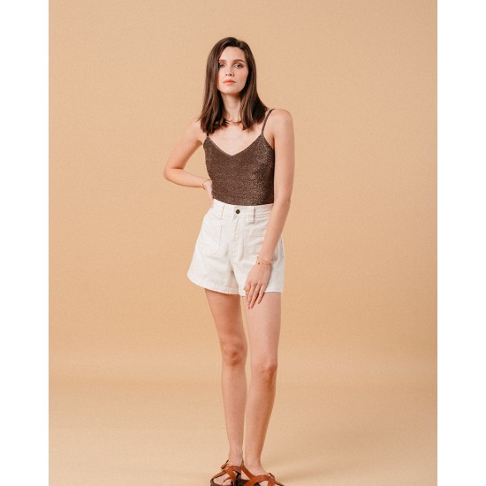 Grace et Mila - Body à bretelles chocolat 2