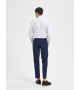 Selected - Pantalon de costume en lin bleu marine