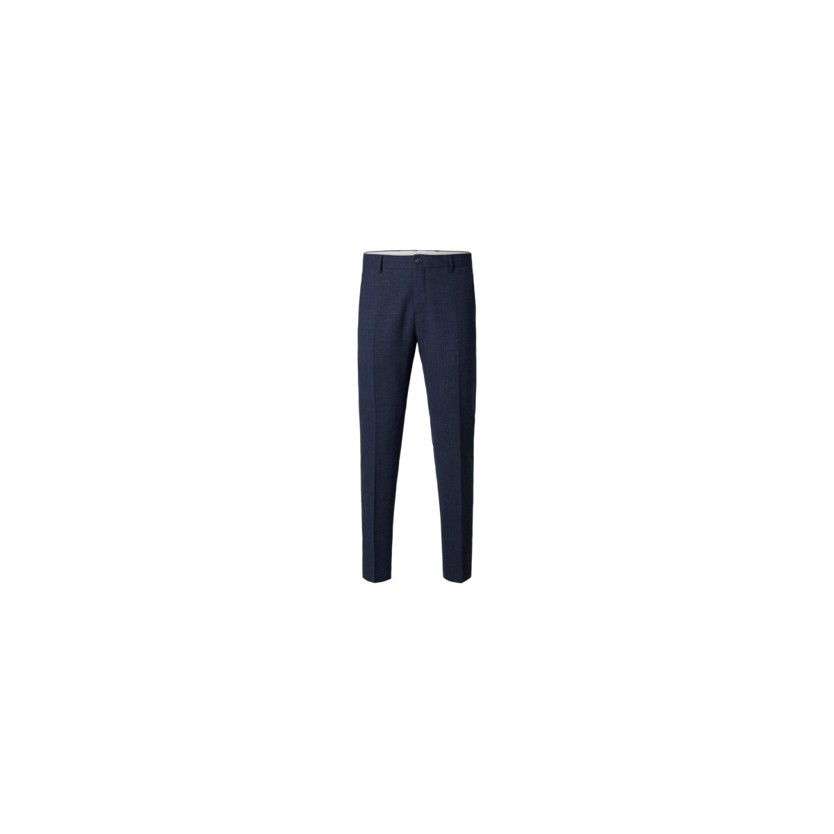 Selected - Pantalon de costume en lin bleu marine