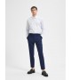 Selected - Pantalon de costume en lin bleu marine