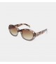 AK Sunnies - Lunettes de soleil arrondie gris transparent