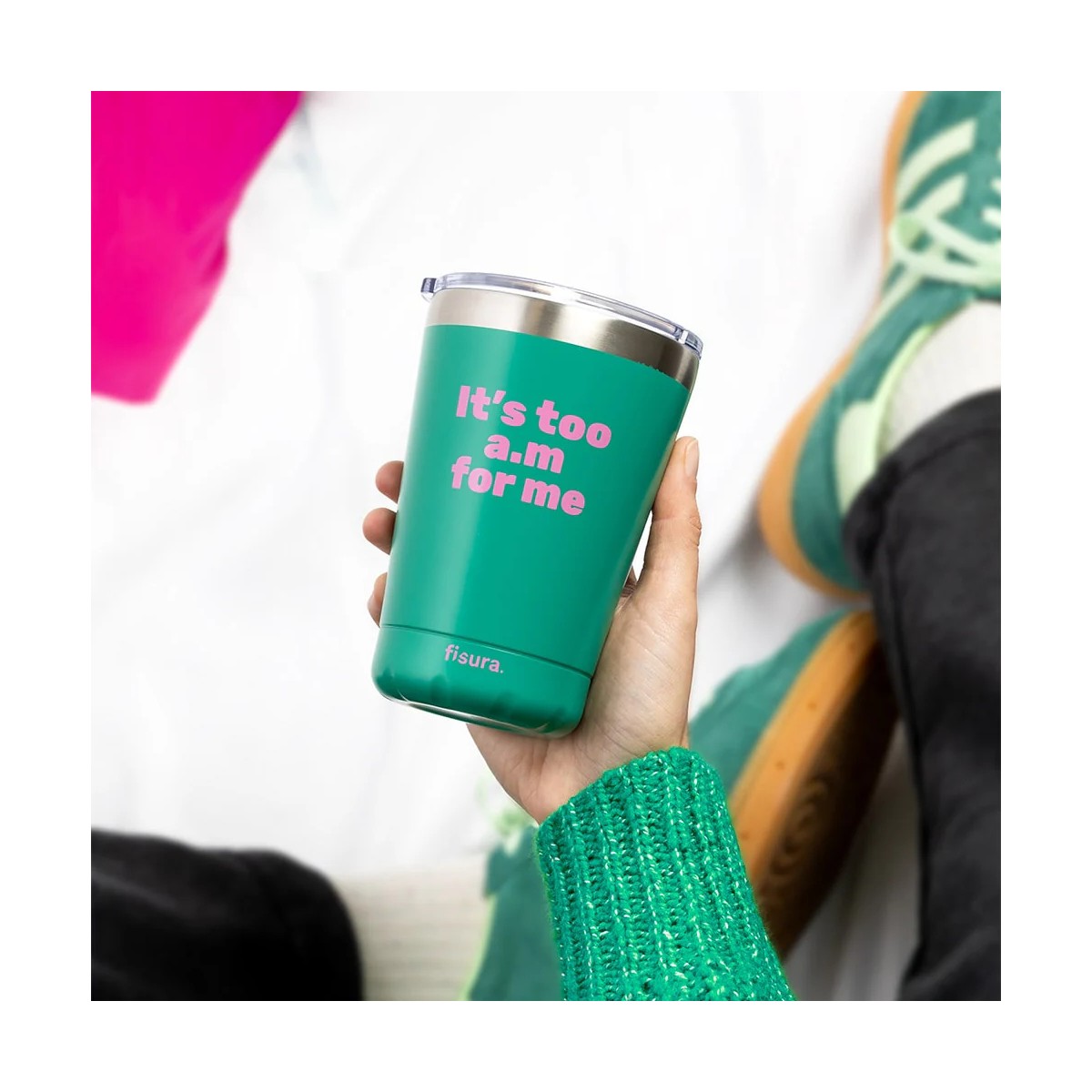 FISURA - Mug thermos " It's too a.m for me "