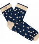 Cabaia - Chaussettes femme en lurex bleu nuit à pois