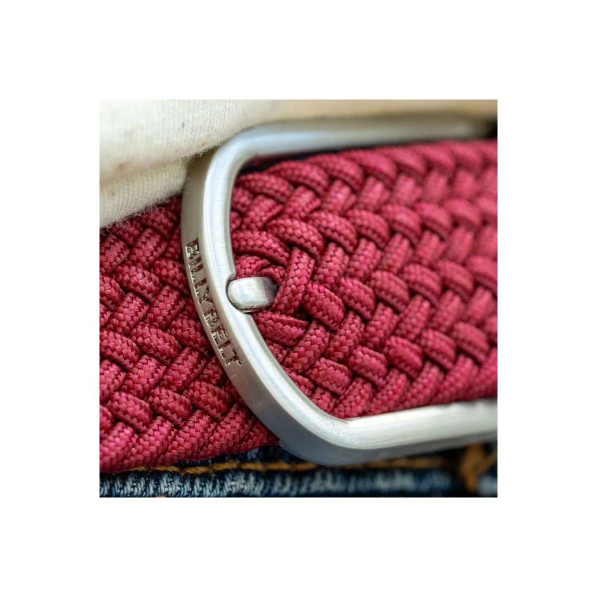 BillyBelt - Ceinture élastique tressée brique