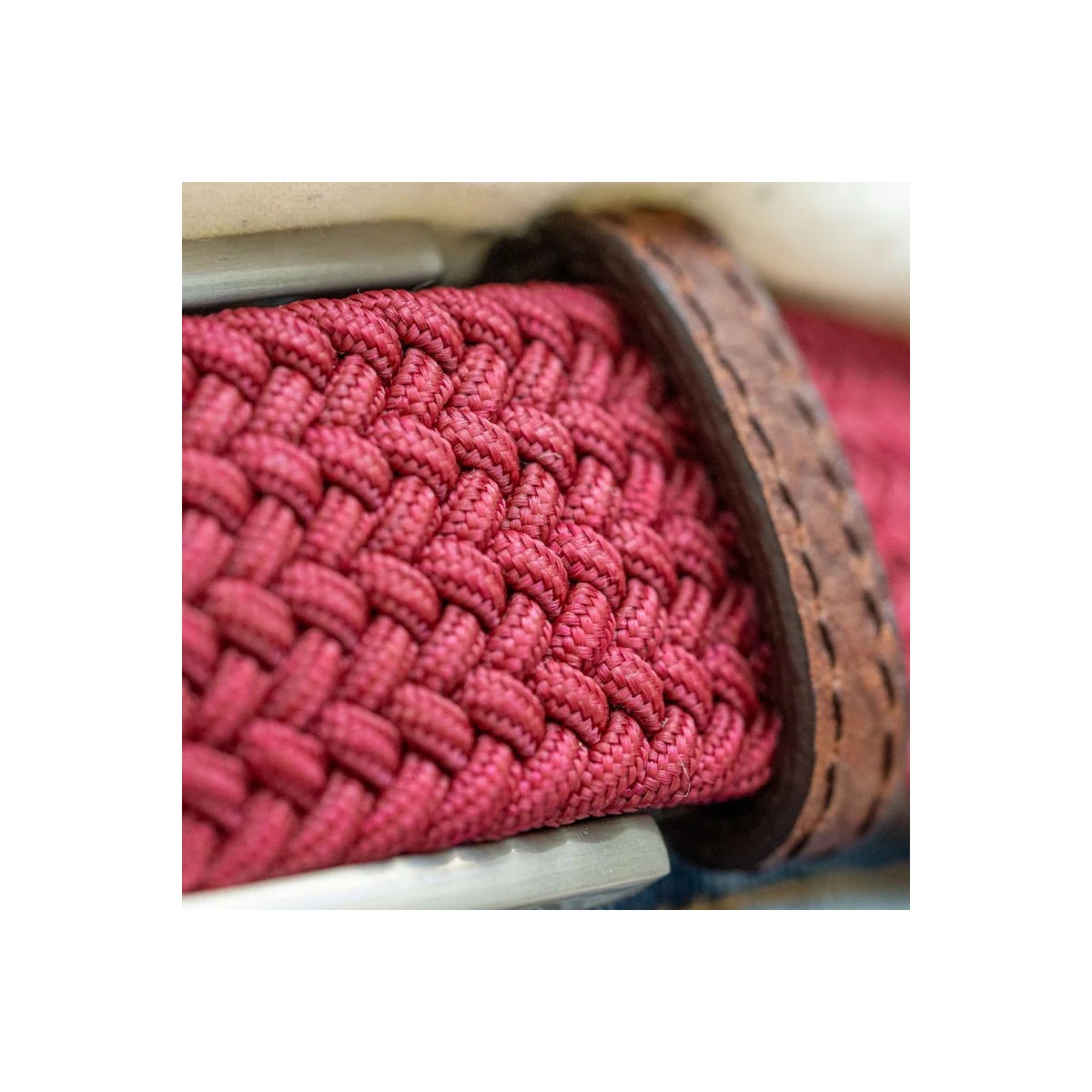 BillyBelt - Ceinture élastique tressée brique