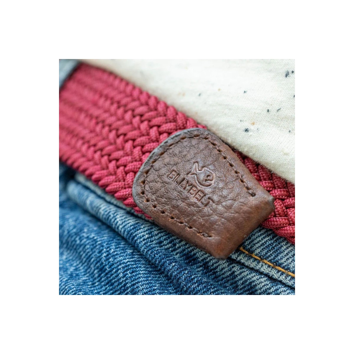 BillyBelt - Ceinture élastique tressée brique