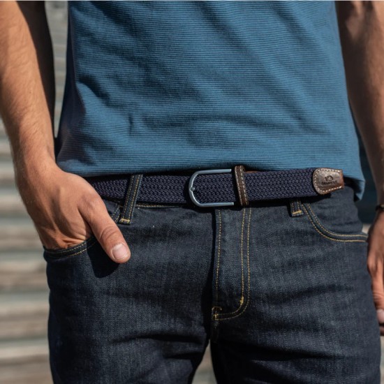 BillyBelt - Ceinture élastique tressée bleu marine