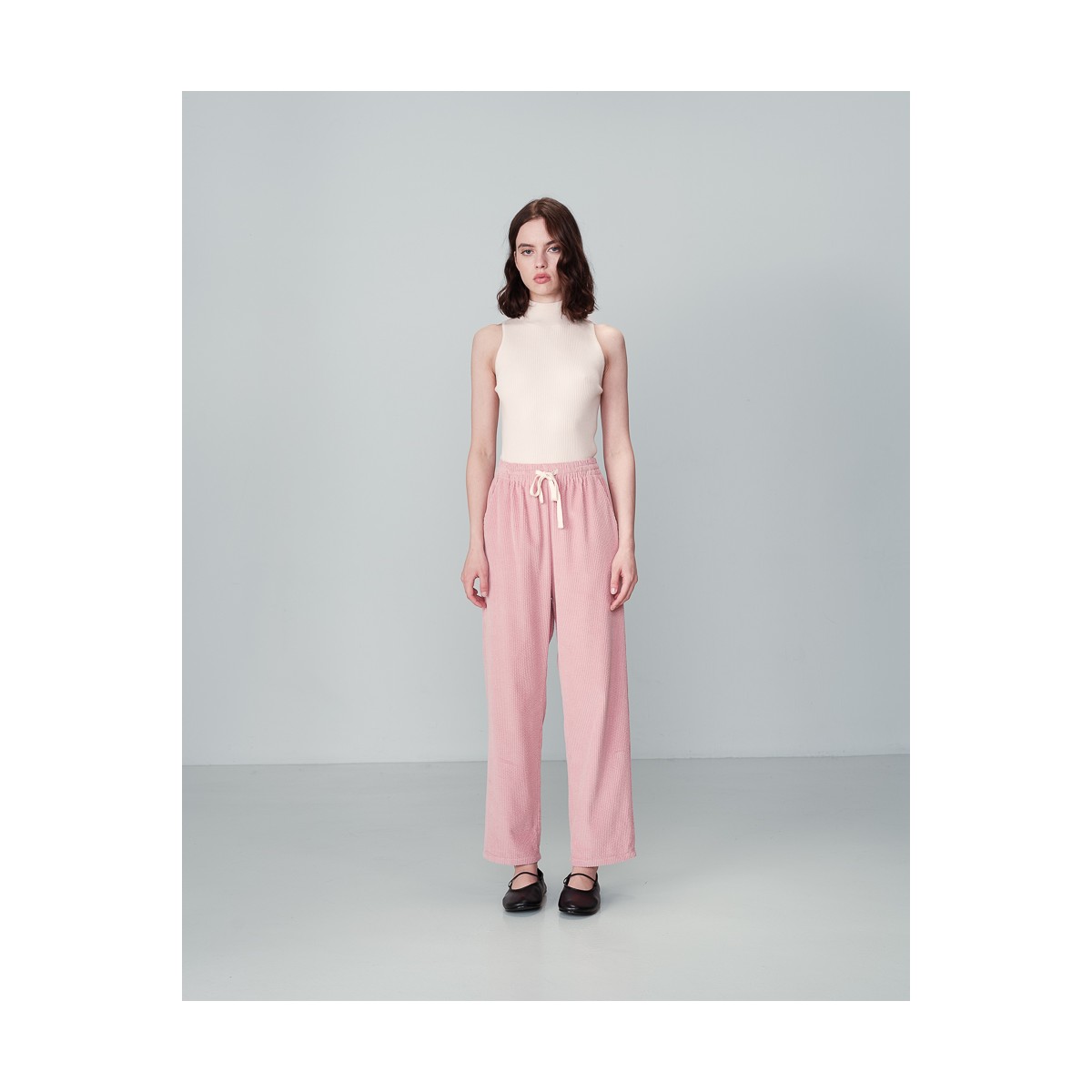 Grace et Mila - Pantalon en velours rose