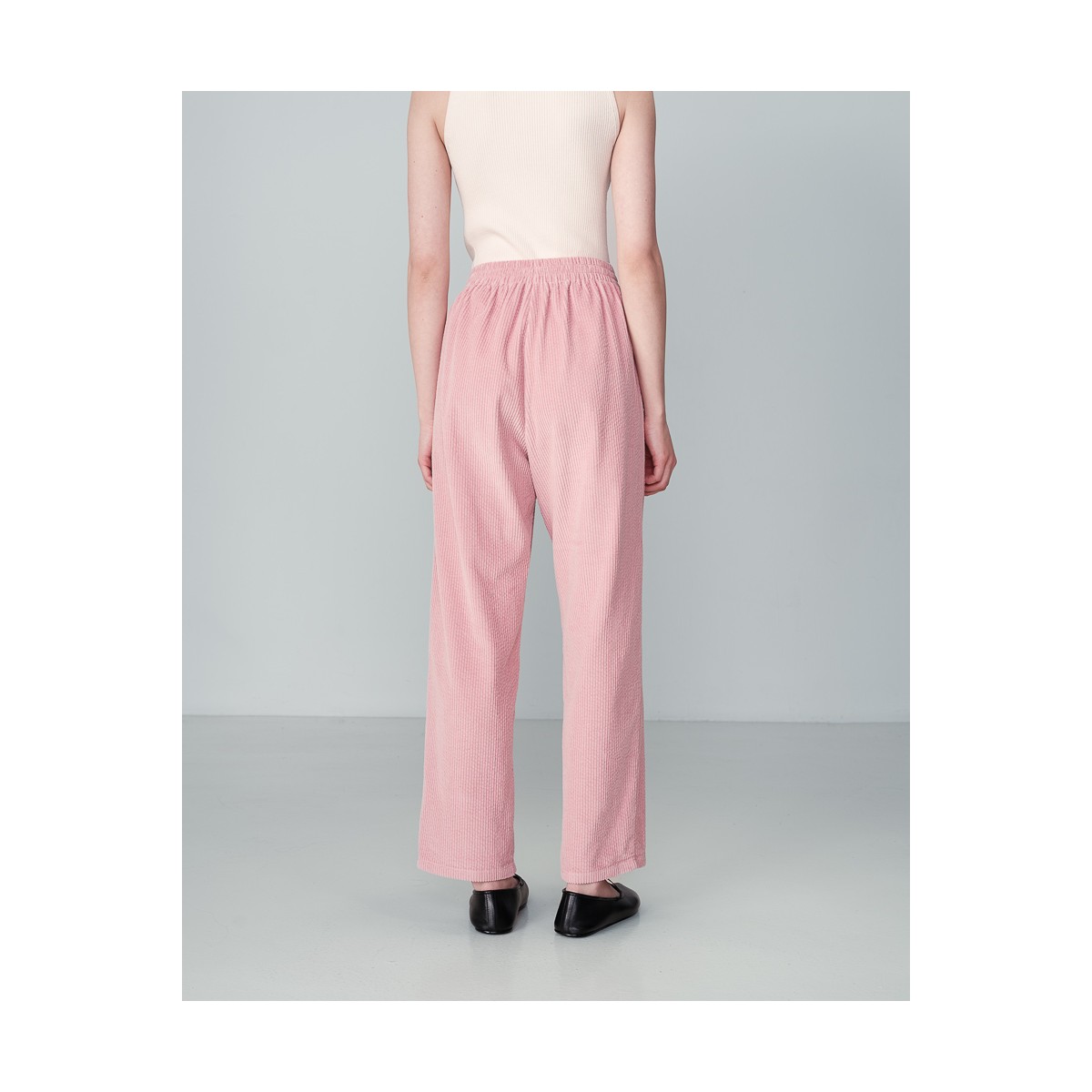 Grace et Mila - Pantalon en velours rose
