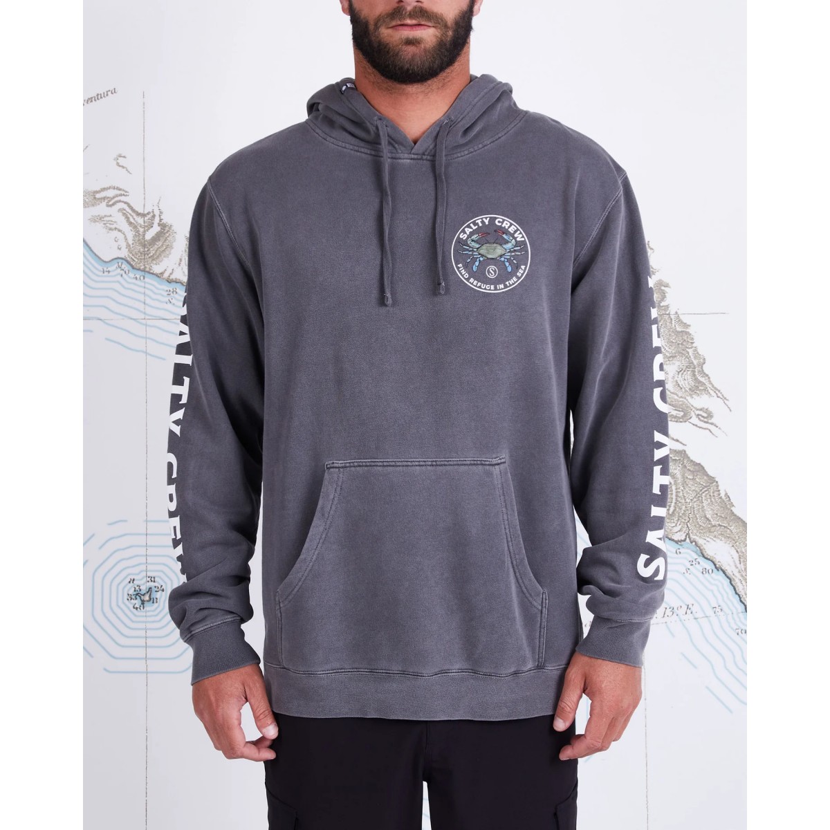 Salty Crew - Sweat à capuche gris