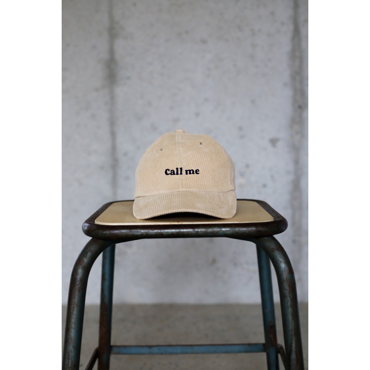 JAM - Casquette velours beige " Call me "