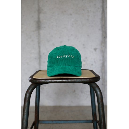 JAM - Casquette velours verte "Lovely day "