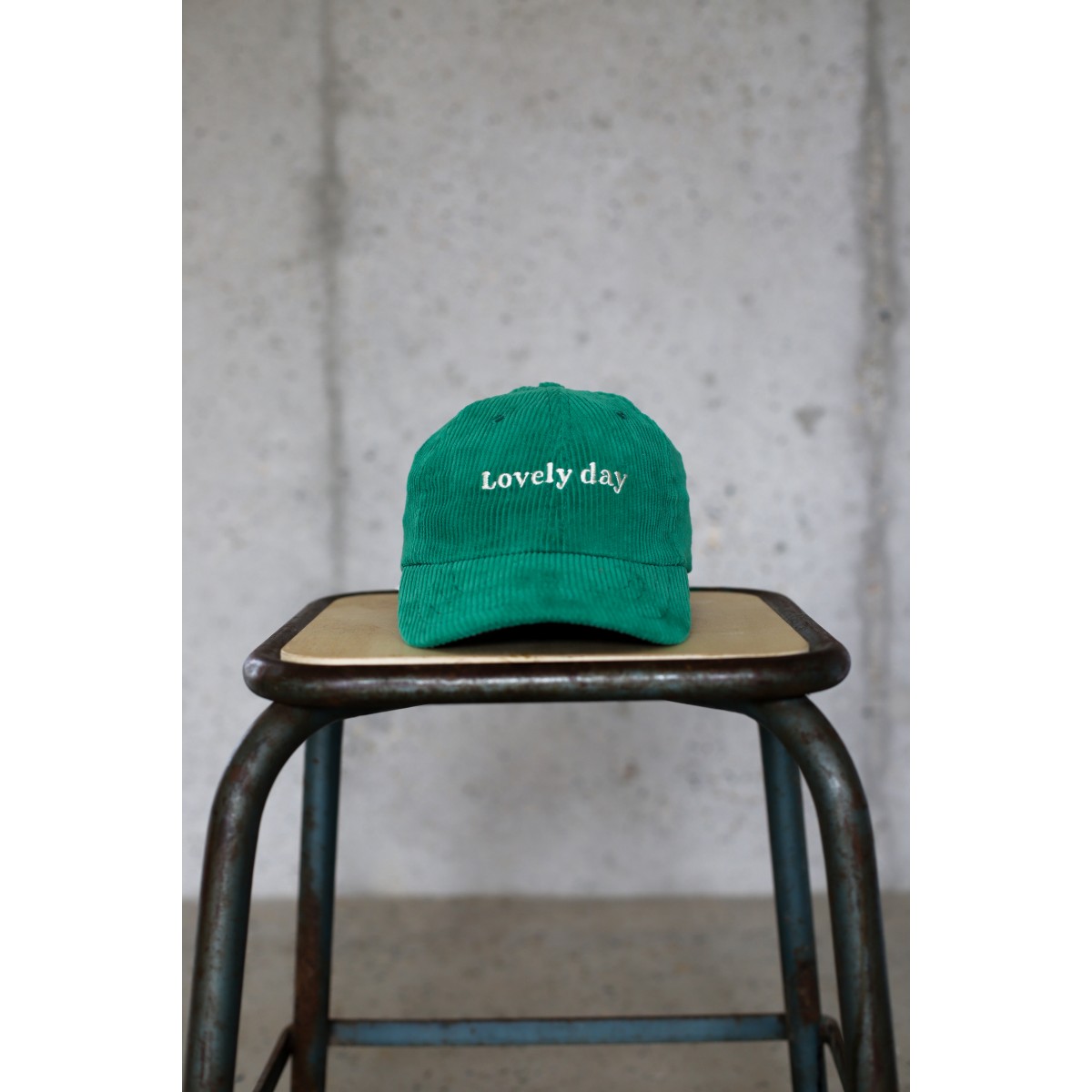 JAM - Casquette velours verte "Lovely day "