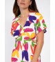 Robe longue multicolore