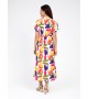 Robe longue multicolore