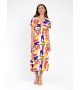 Robe longue multicolore