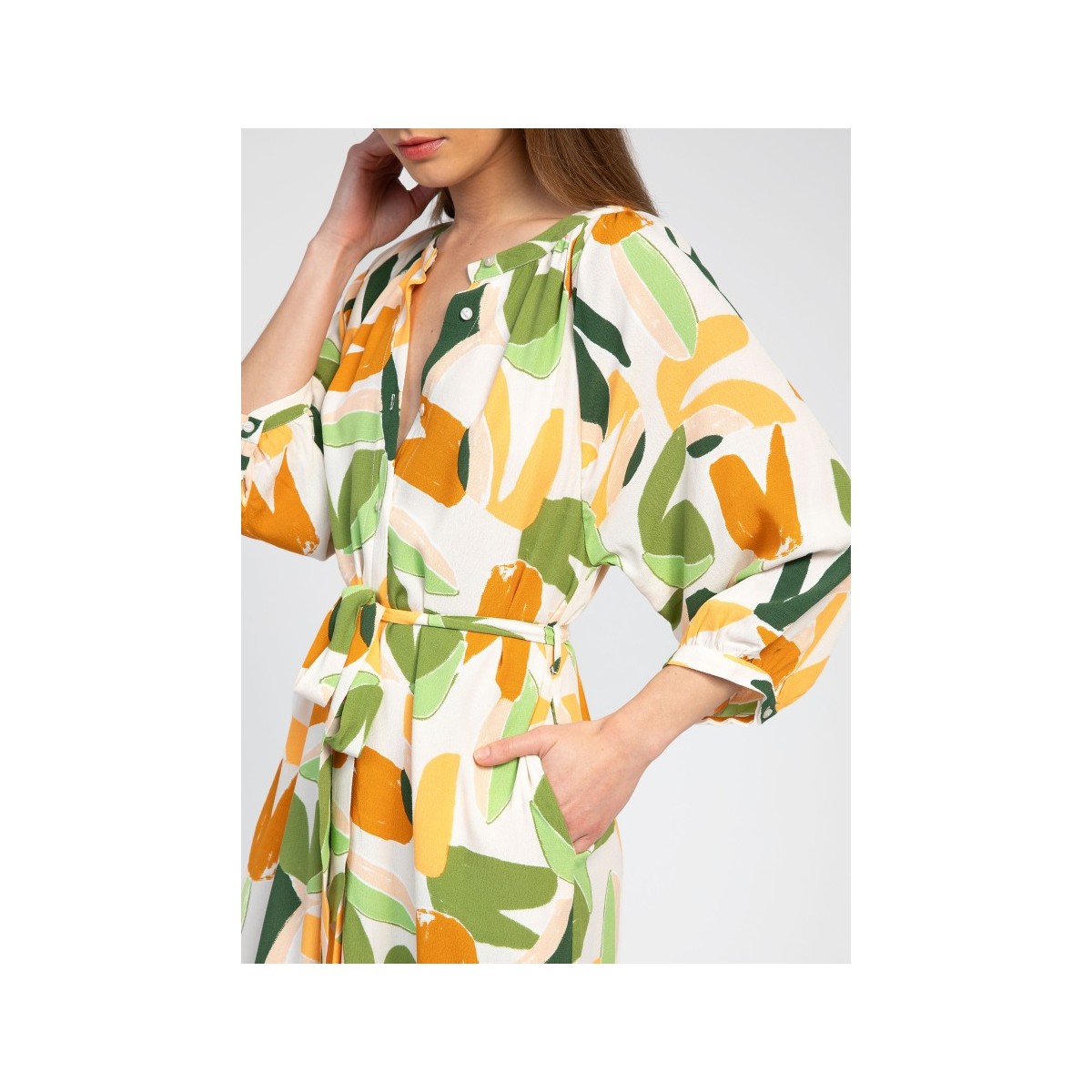 Robe longue à motif