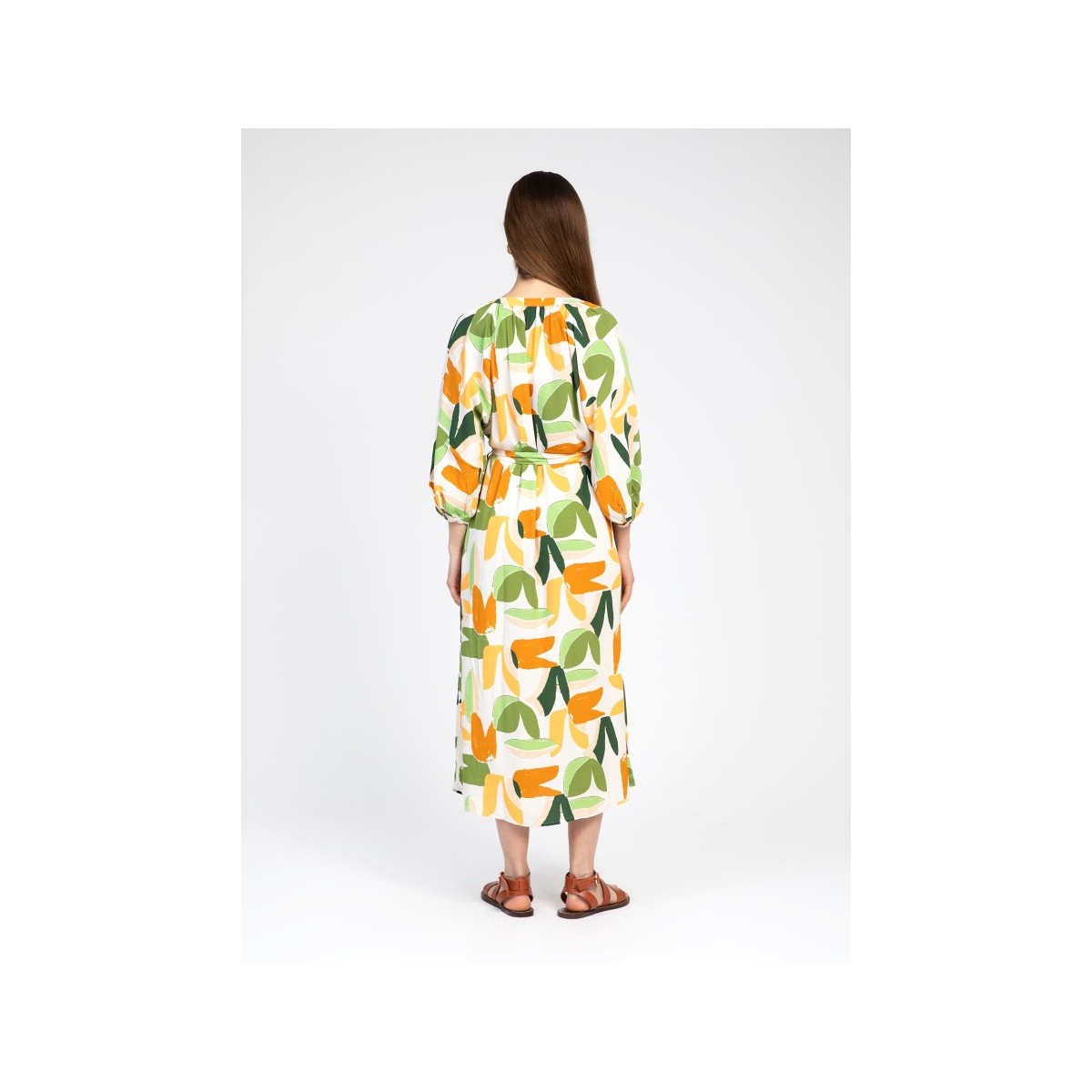 Robe longue à motif