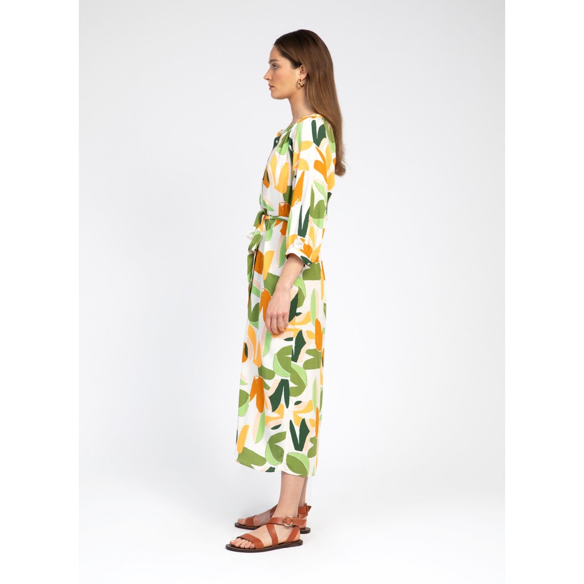 Robe longue à motif